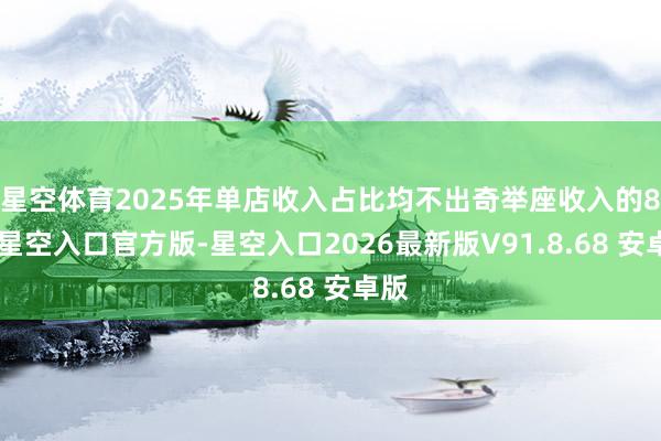 星空体育2025年单店收入占比均不出奇举座收入的8%-星空入口官方版-星空入口2026最新版V91.8.68 安卓版