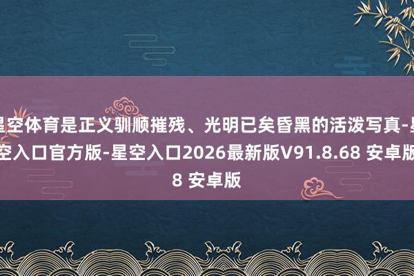 星空体育是正义驯顺摧残、光明已矣昏黑的活泼写真-星空入口官方版-星空入口2026最新版V91.8.68 安卓版